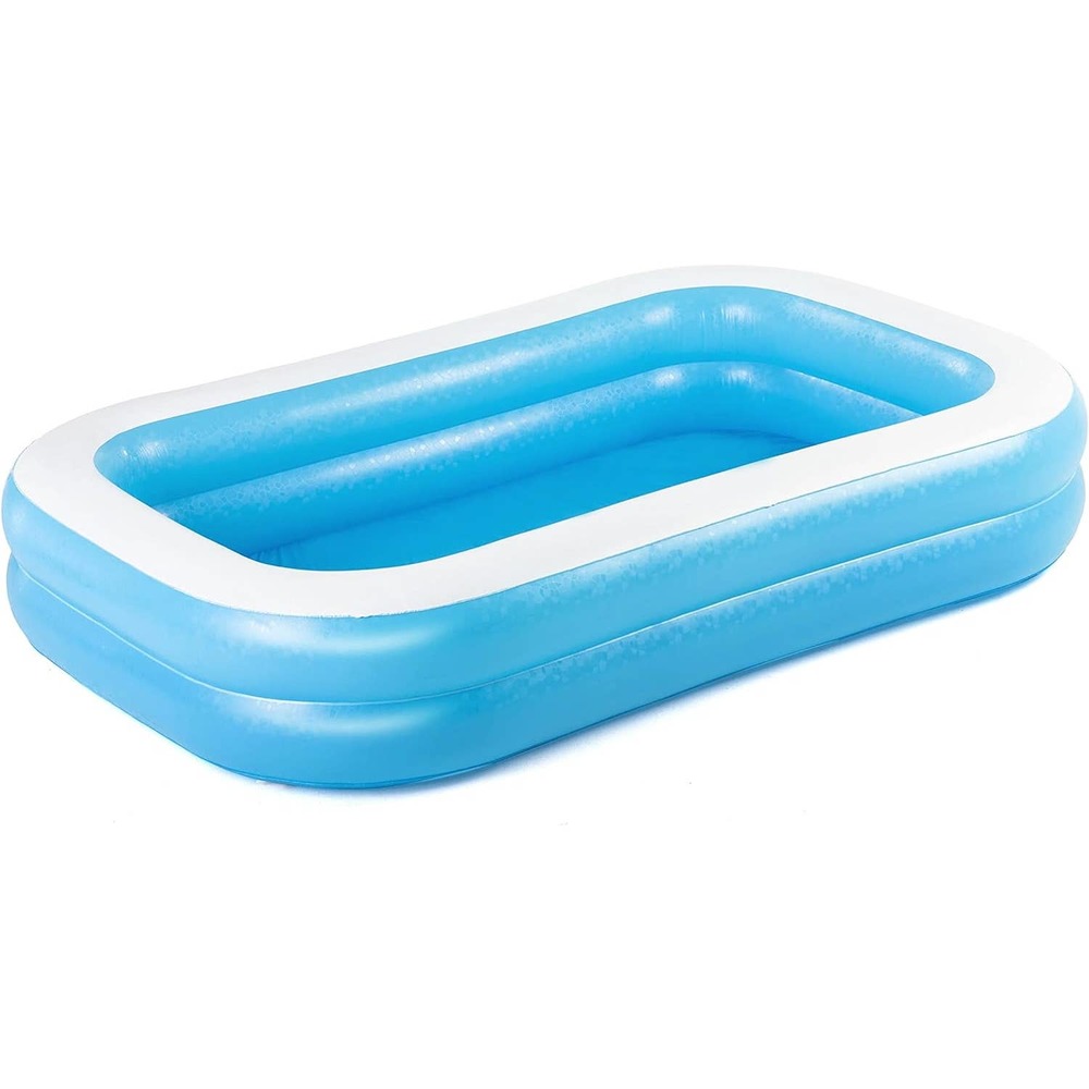 H2OGO! Blue Rectangular 8'6" Inflatable Family Pool | Perfect for Kids, Ages 6+